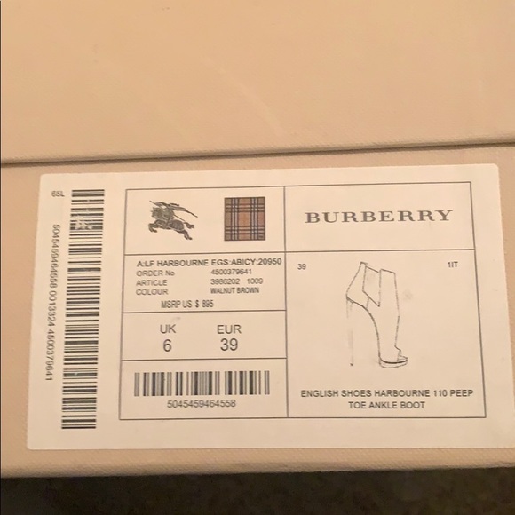 Sexy Burberry peep toe ankle boots - Picture 8 of 8